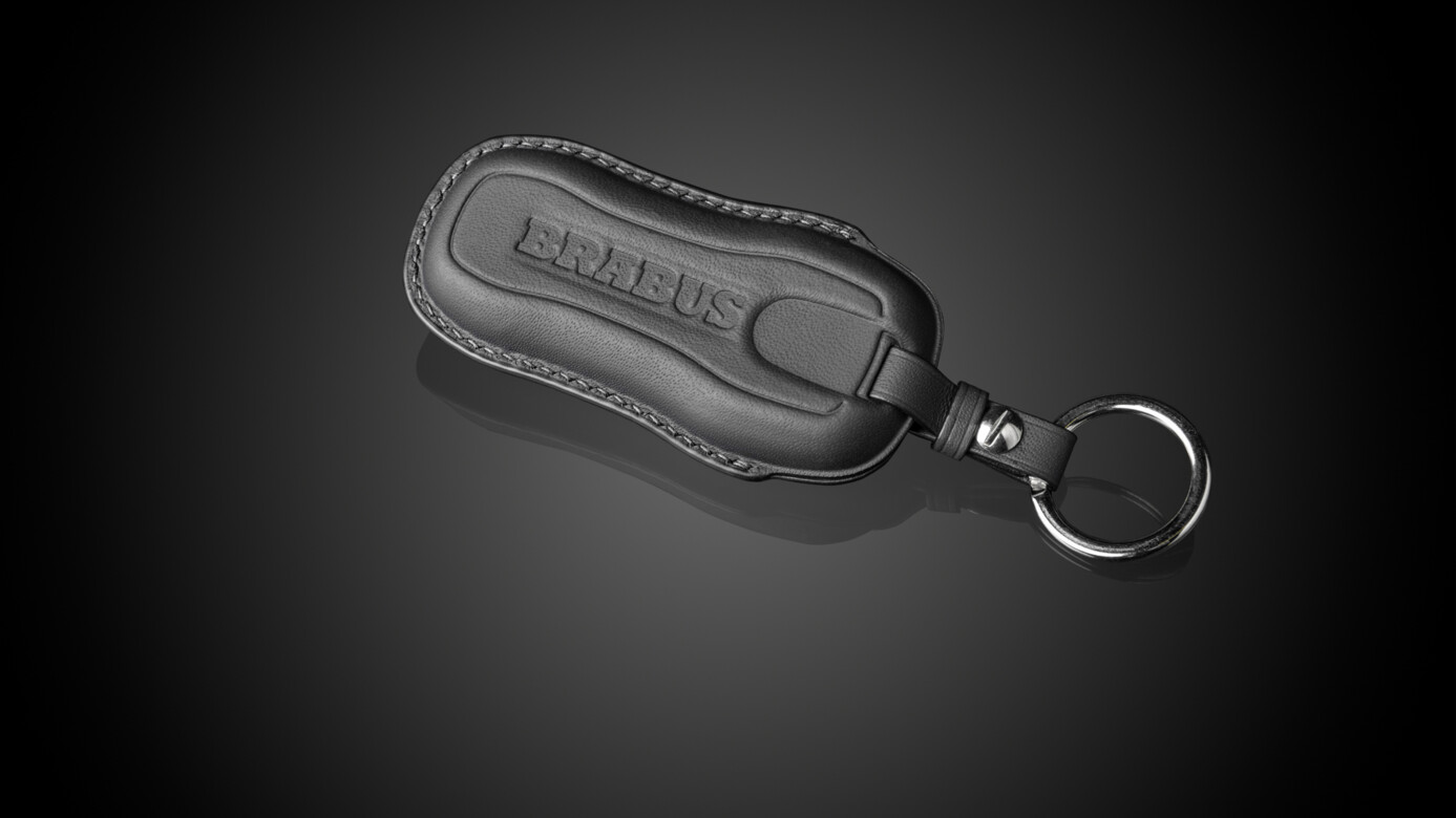 Leather key cover black 1
